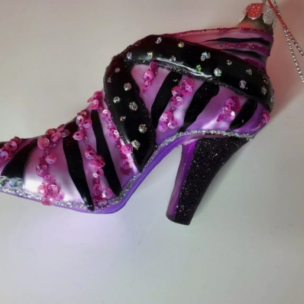 WOMENS HIGH HEEL/STILLETTO -North Pole Trading Company Glass Ornament Christmas - Picture 2 of 4